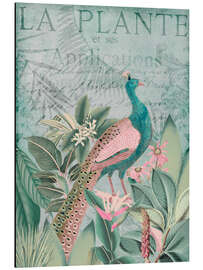 Magnettafel Pfau im Tropenparadies