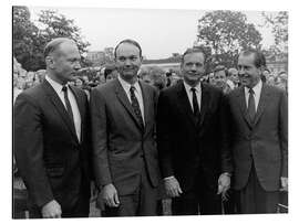 Aluminium print Apollo 11 astronauts with President Nixon