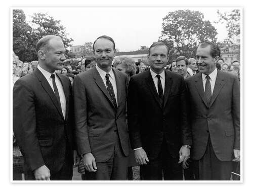 Póster Apollo 11 astronauts with President Nixon