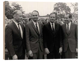 Quadro de madeira Apollo 11 astronauts with President Nixon