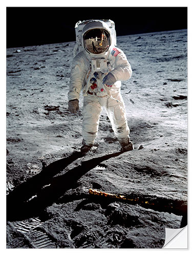 Wandsticker Astronaut Edwin Aldrin auf dem Mond, Apollo 11