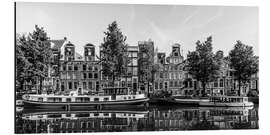 Aluminium print Houseboat in Amsterdam