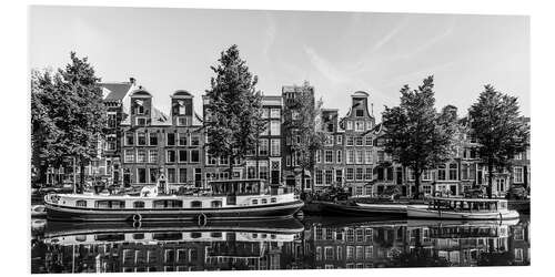 Foam board print Houseboat in Amsterdam