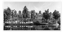 Wandbild  Hausboot in Amsterdam - Dieterich Fotografie