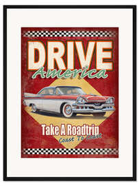 Gerahmter Kunstdruck Drive America