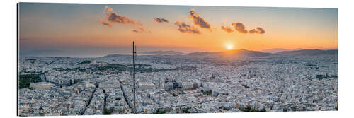 Tableau en plexi-alu View over Athens at sunset