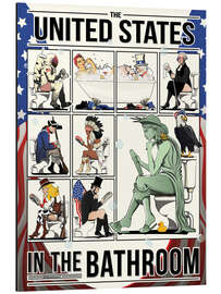 Magnettafel Amerikaner im Badezimmer