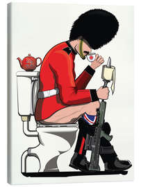 Canvas print Queen&#039;s Guard on the Toilet