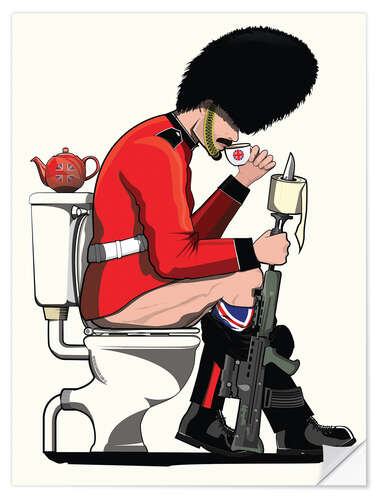 Wall sticker Queen's Guard on the Toilet