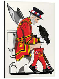 Tableau en aluminium Beefeater on the Toilet