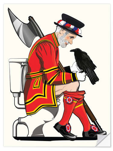 Sticker mural Beefeater on the Toilet