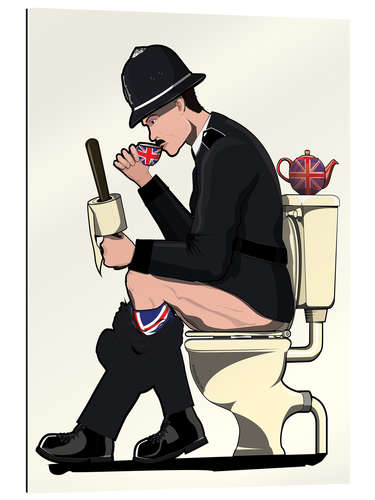 Galleritryk British Policeman on the Toilet