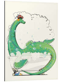 Magnettafel Loch Ness Monster in der Badewanne