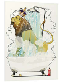 Tableau en PVC British Lion in the Bath