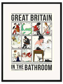 Gerahmter Kunstdruck Great Britain in the Bathroom
