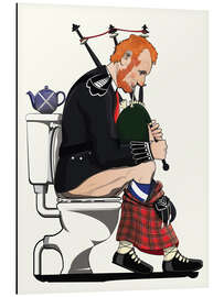 Magnettafel Schottischer Dudelsackspieler auf der Toilette