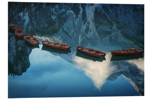 PVC-tavla Boats of Braies