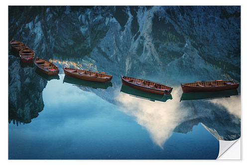 Wall sticker Boats of Braies