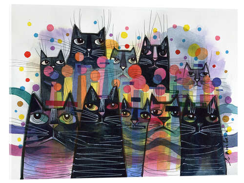 Stampa su vetro acrilico City of Cats