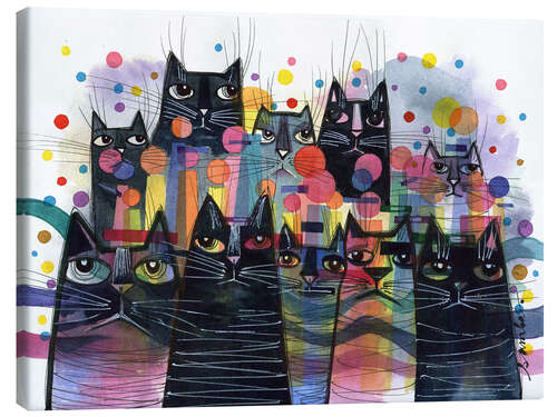 Canvas print City of Cats