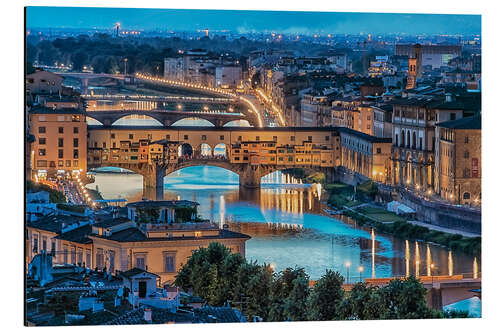 Print på aluminium Florence at dusk