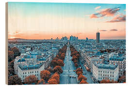 Holzbild Atemberaubende Stadt Paris