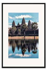 Gerahmter Kunstdruck Angkor Spiegelung