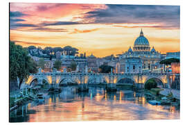 Magnettafel Sonnenuntergang in Rom I