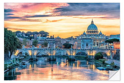Vinilo para la pared Atardecer en Roma I
