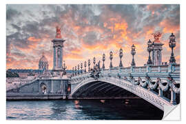 Wall sticker Pont Alexandre III Sunset