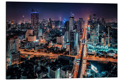 Aluminium print Sathorn District, Bangkok