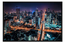 Gerahmter Kunstdruck Sathorn District, Bangkok