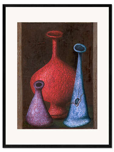Kehystetty taidepainatus Still life with jug and pile