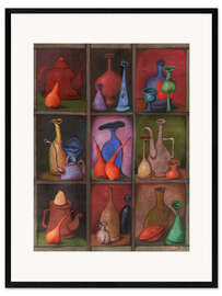 Plakat artystyczny premium w ramie In the artist's kitchen cupboard