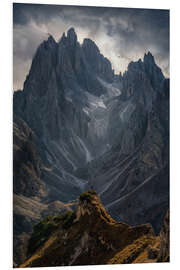 Foam board print Fantastic mountains of the Dolomites