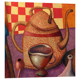 Foam board print Teapot with goblet