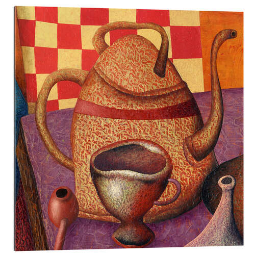 Quadro em plexi-alumínio Teapot with goblet