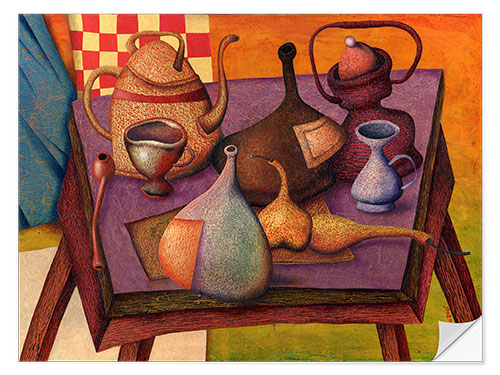 Selvklebende plakat Table for two