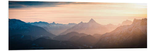 Foam board print Alps panorama with Watzmann