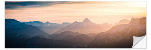 Wall sticker Alps panorama with Watzmann