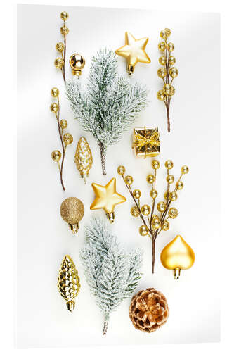 Akrylbillede Golden Christmas