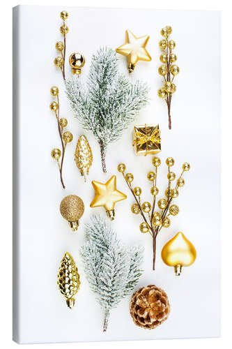 Canvas print Golden Christmas