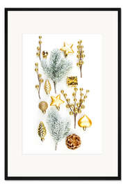 Gerahmter Kunstdruck Goldene Weihnachten