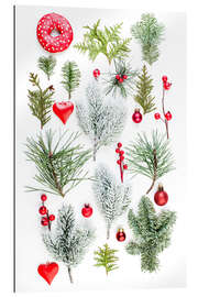 Quadro em plexi-alumínio Lovely Christmas Decoration