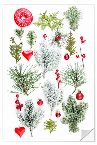 Selvklebende plakat Lovely Christmas Decoration