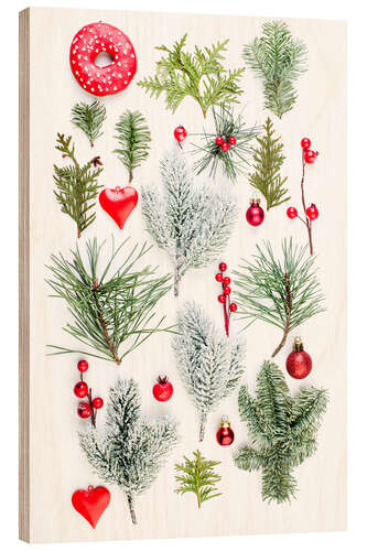 Hout print Lovely Christmas Decoration