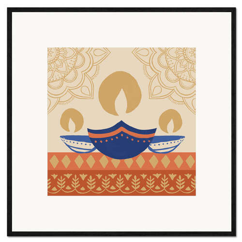 Stampa artistica con cornice Diwali IV