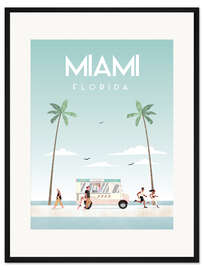 Gerahmter Kunstdruck Miami Beach I