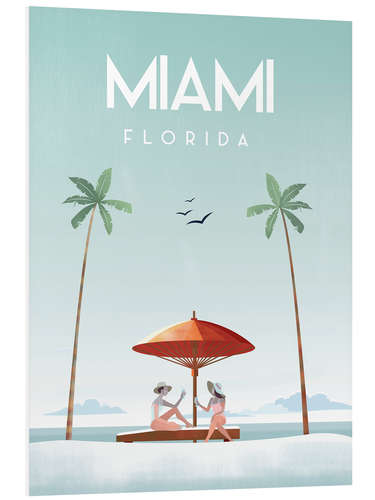 Obraz na PCV Illustrated Miami Beach II