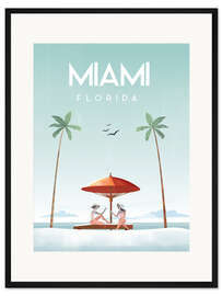 Gerahmter Kunstdruck Miami Beach II